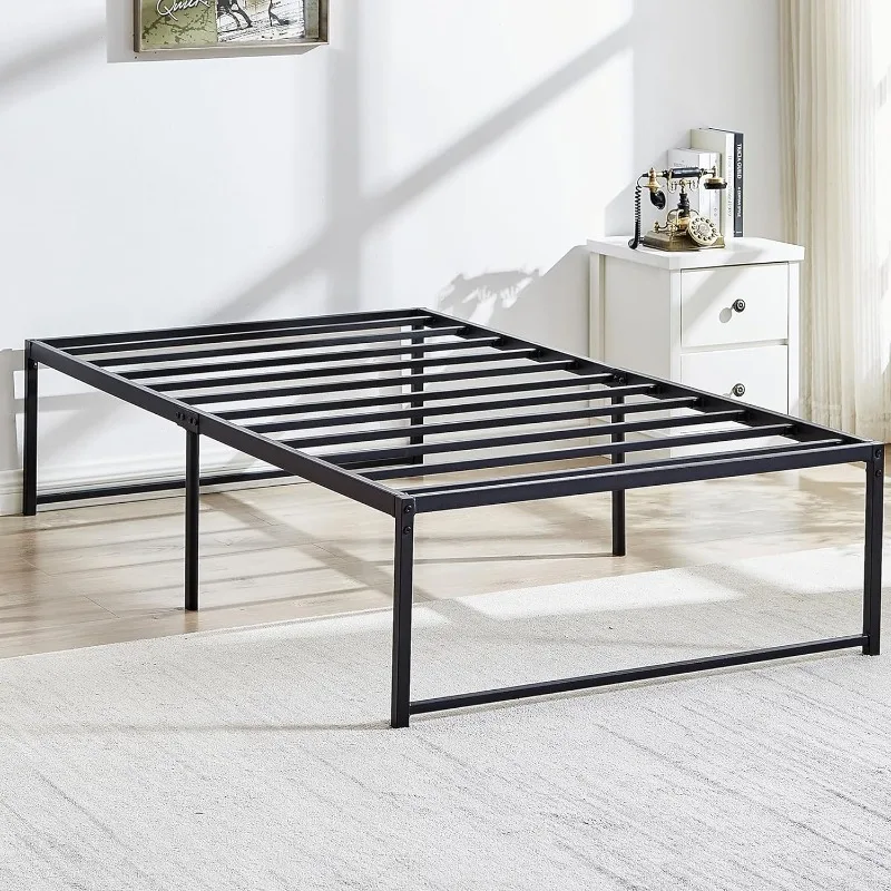 

16" Metal Platform Bed Frame/Mattress Foundation/No Box Spring Needed (Twin Size)