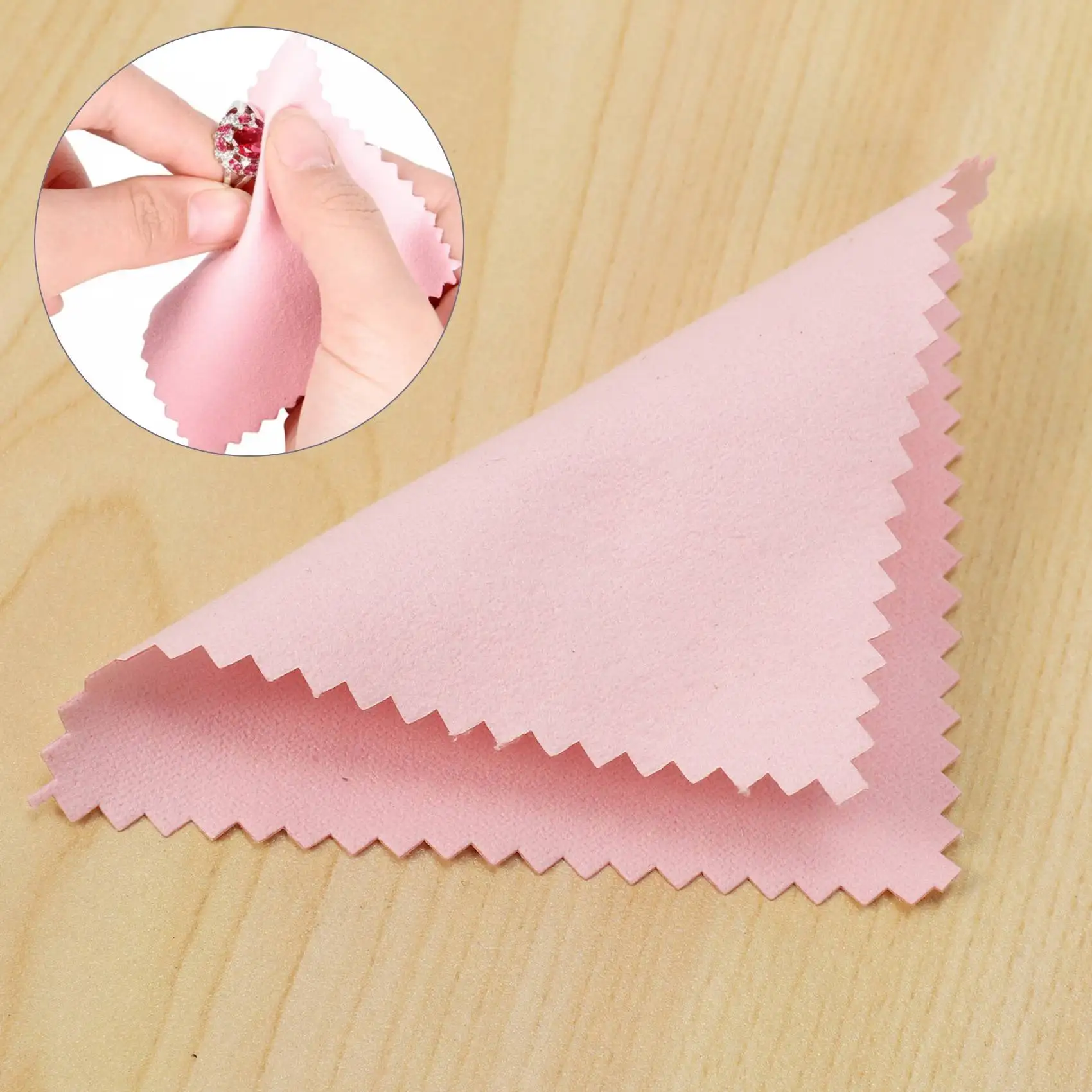 [Annual Offer] 50 Pack Jewelry Cleaning Cloth,Jewelry Polishing Cloth For Sterling Silver Gold Platinum Pink