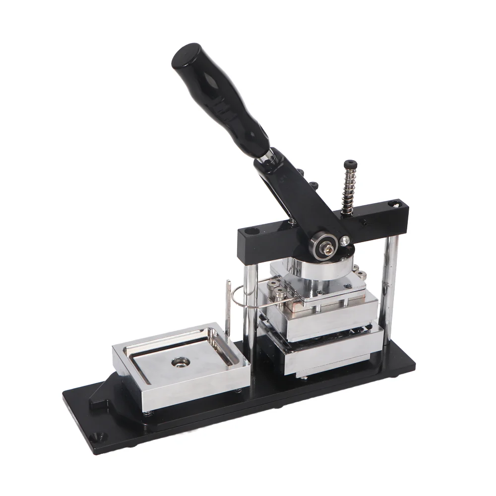 Manual 80*53mm Rectangular Magnetic Fridge Card Press Machine Square Badge Button Making Machine for Restaurant Industries New