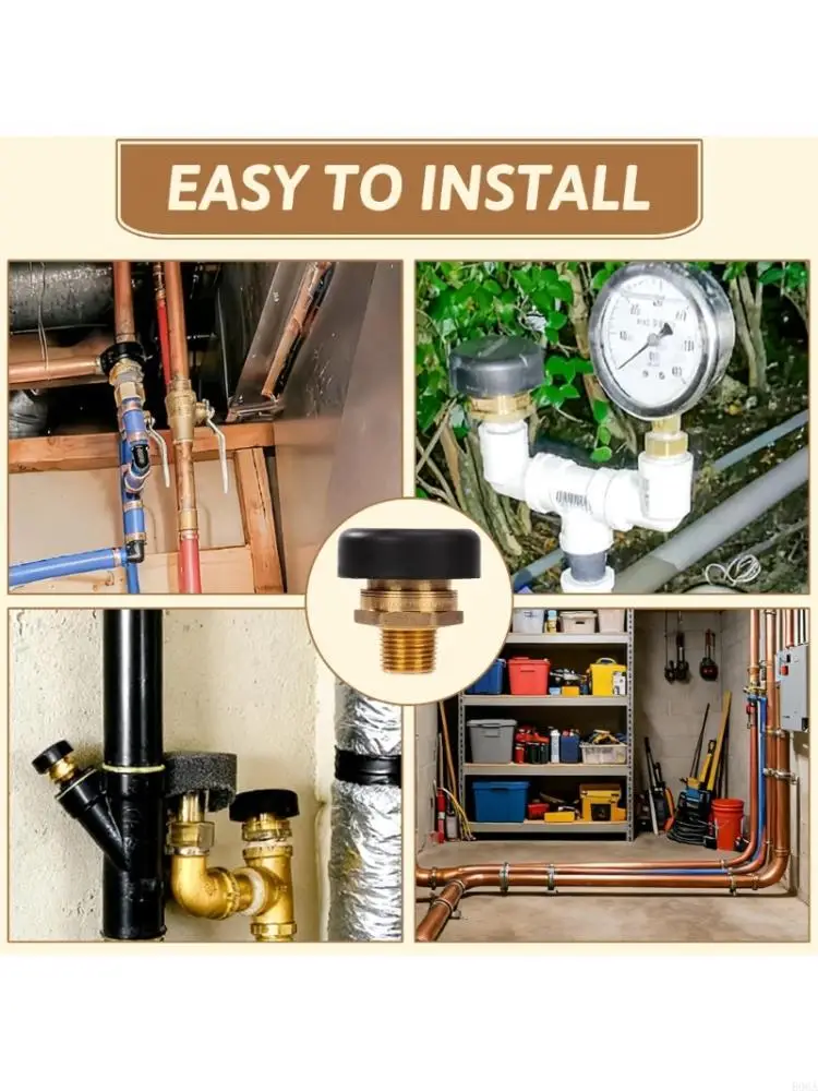 Universal Copper Vacuum Relief Valves With Plastic Cap 3/4'' Fittings For Water and Heater