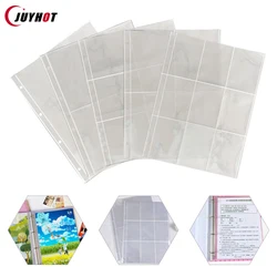 10Pcs A4 A5 1/2/4/6/9 Grids Clear Ring Binder Refill Sleeve Photocards Notebook Photo Album Card Page Pocket Entertainment