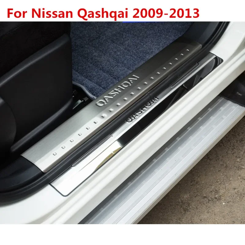 Стайлинг автомобиля для Nissan Qashqai 2009-2013 протектор порога для боковой двери, Накладка на порог, приветственное оформление, 8 шт.