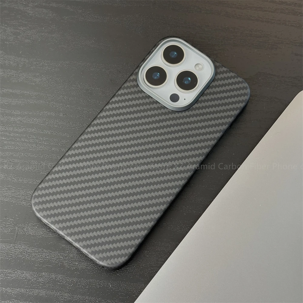 

Luxury Carbon Fiber Magnetic Case For iPhone 15 Pro 16 Pro Max Magsafe Kevlar Carbon Fiber Cover for 15 Pro Max Cases