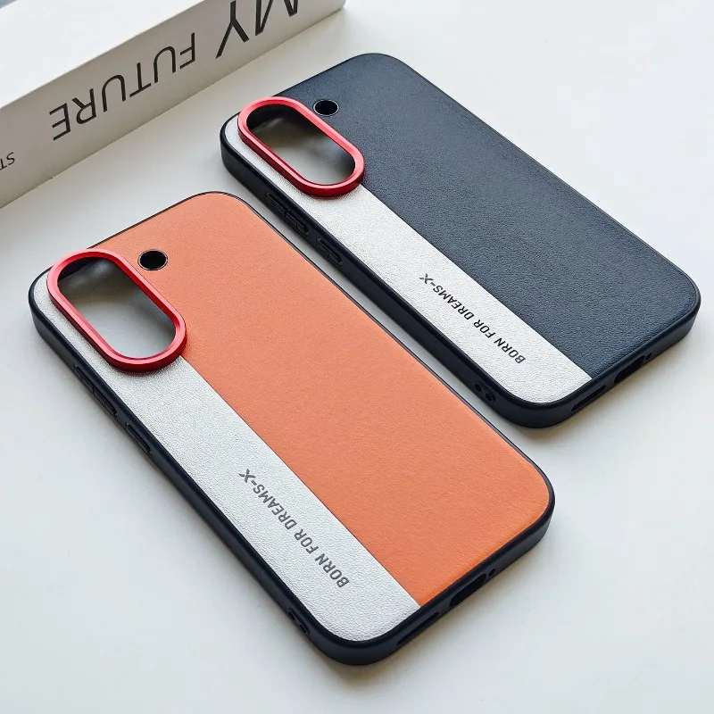Etui do POCO X8 Pro Max, dwukolorowe, patchworkowe, z mikro-matową powłoką, miękkimi krawędziami, skórzane etui ochronne na POCO X 8 Pro, odporny na wstrząsy bumper, funda. — zdjęcie produktu 5
