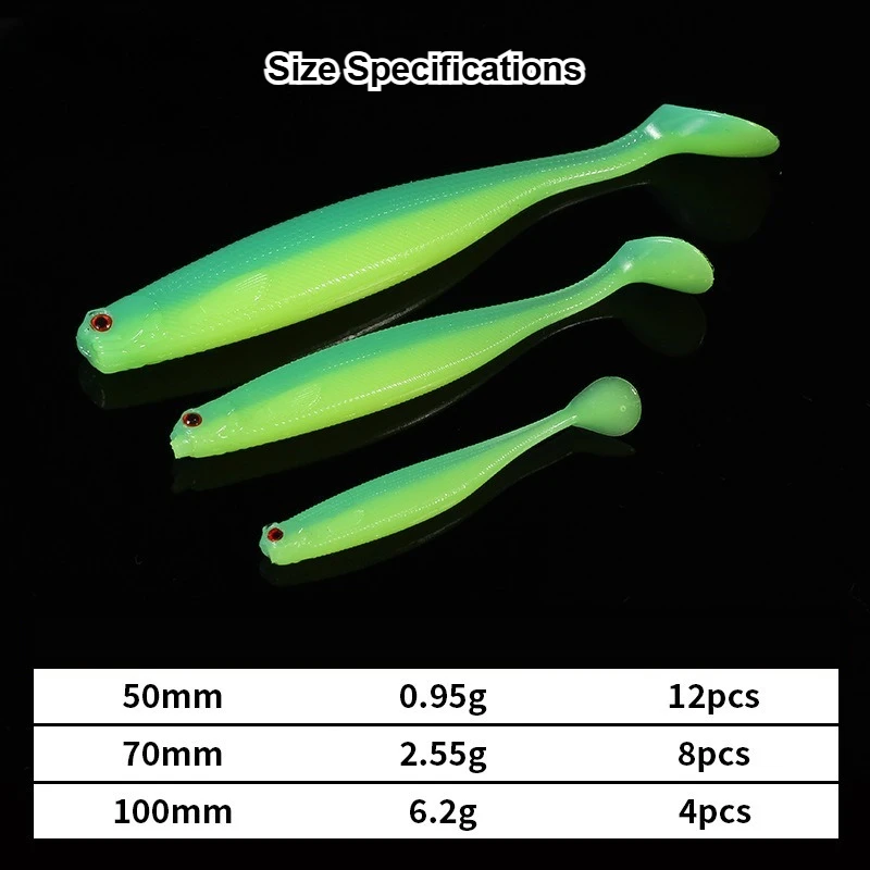 BILLINGS 5cm/7cm/10cm T-Tail Pike Zander Predator Fishing 3d eyes Soft lure Fishing lures fishing lures