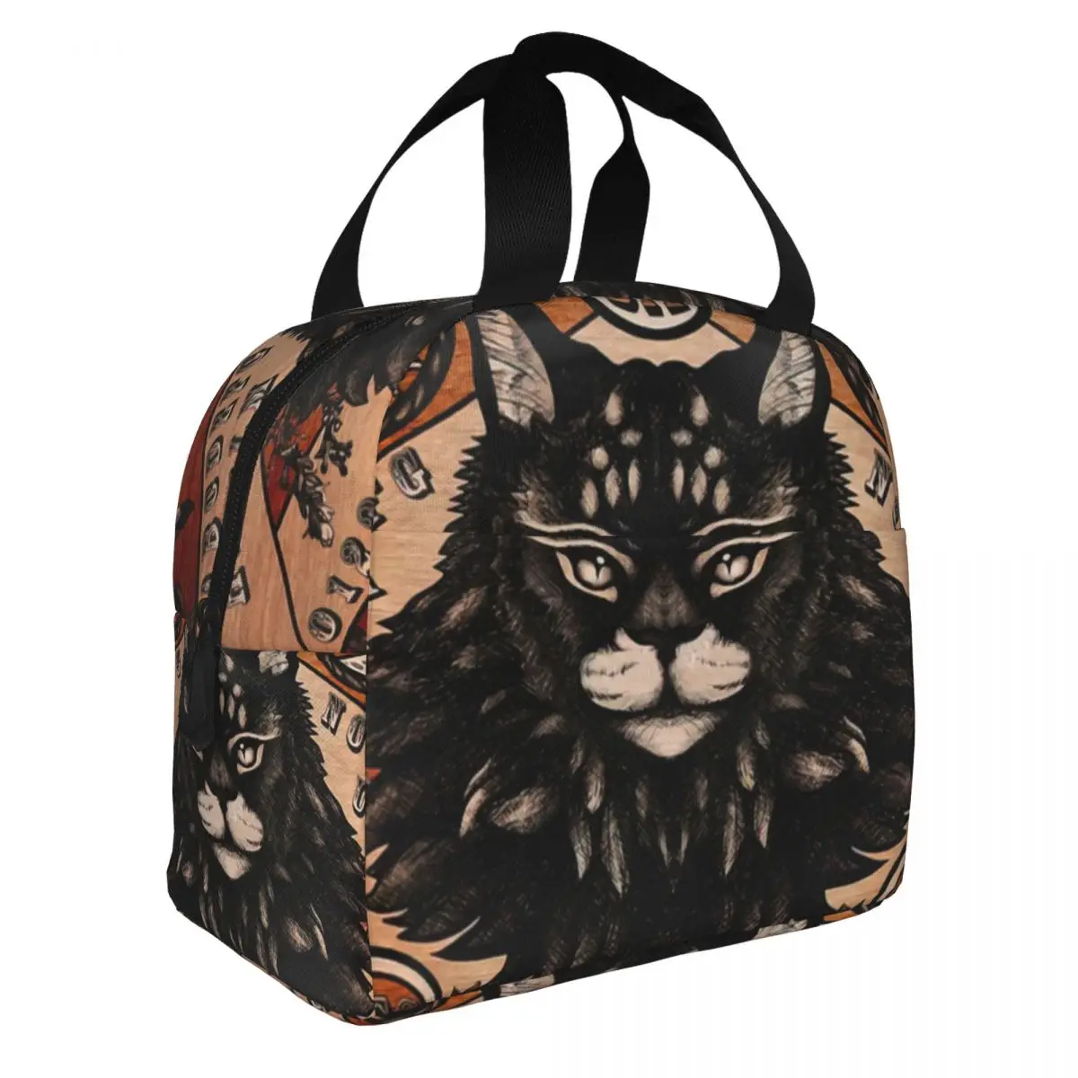 

Ouija Board - Maine Coon Edition Lunch Bento Bags Portable Aluminum Foil thickened Thermal Cloth Lunch Bag for Women Men Boy