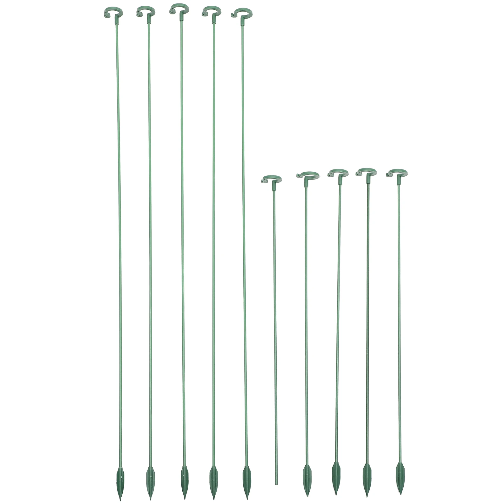 

10pcs Plant Support Frame Durable Metal Stands for Small Potted Plants Indoor Gardening Green Anti Toppling Flower Pole