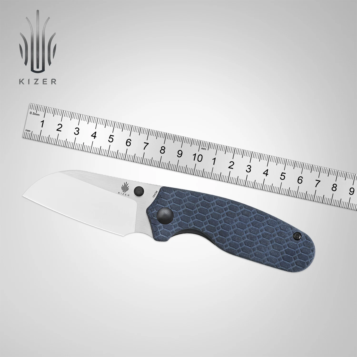 

Kizer Folding Pocket Knife V3593SC1/V3593SC2 Towser S 2022 New Blue Richlite or Black Micarta Handle EDC Knife with 154CM Steel