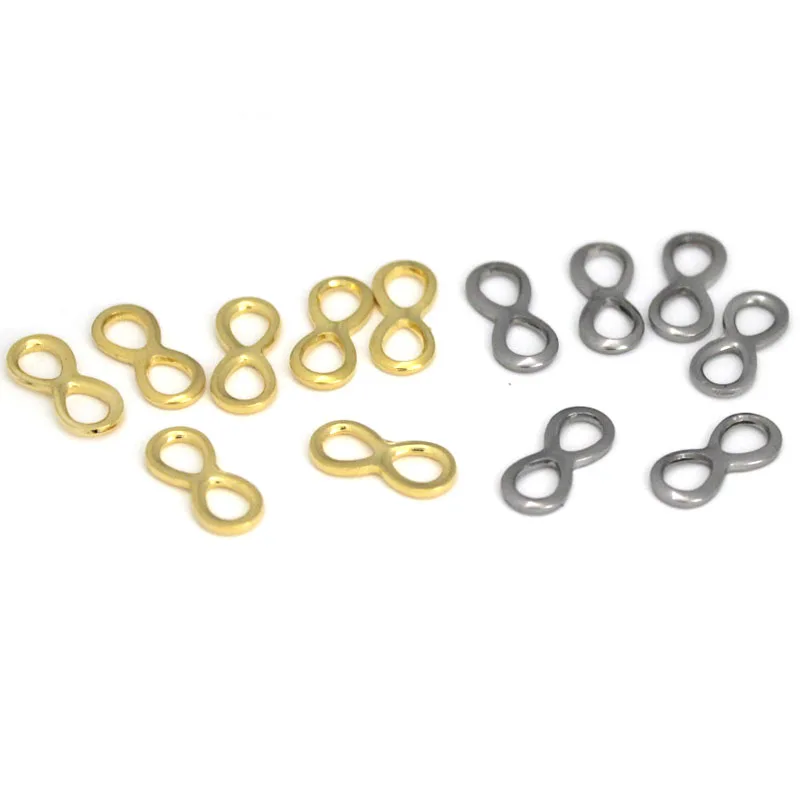 50Pcs 4x10mm Stainless Steel Infinity Charms Connectors for Bracelet DIY Pendant Necklace Making Findings Handmade Accessories