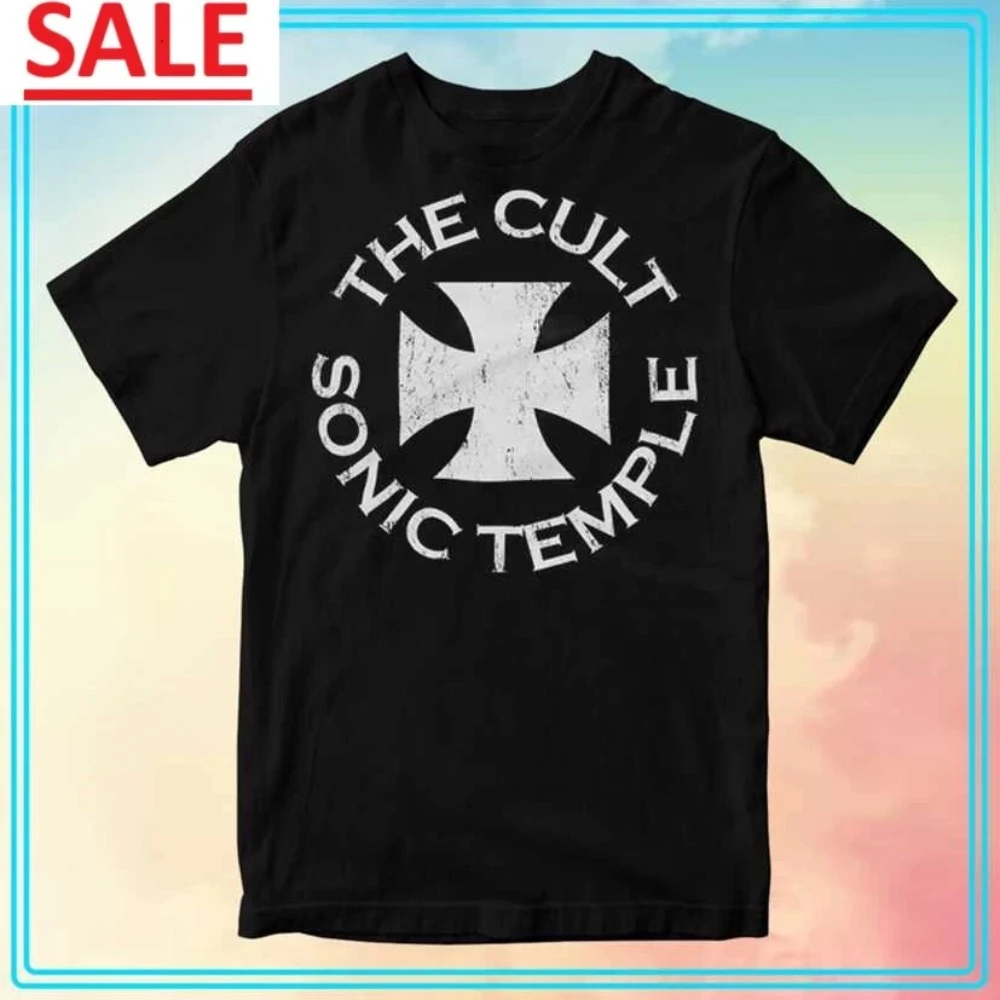 Camiseta de la banda Cult Sonic Temple Rock, camiseta estampada de manga corta para fanáticos, adecuada para uso diario y festivales de música