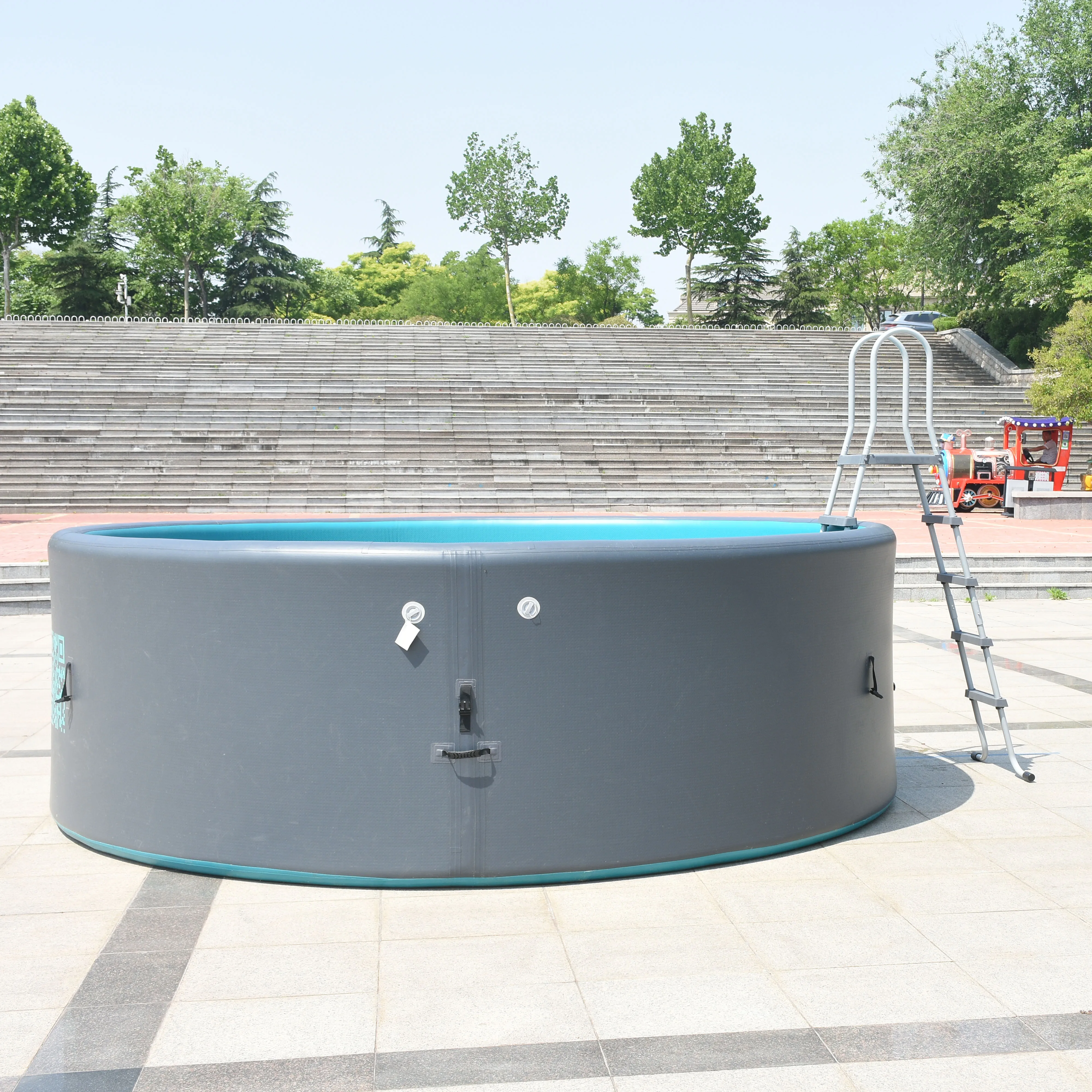 LRS Custom Size Durable PVC 15mm Thick Children's Newborn Backyard Inflatable Waterproof Anti-Slip Portable Round Swimming Pool