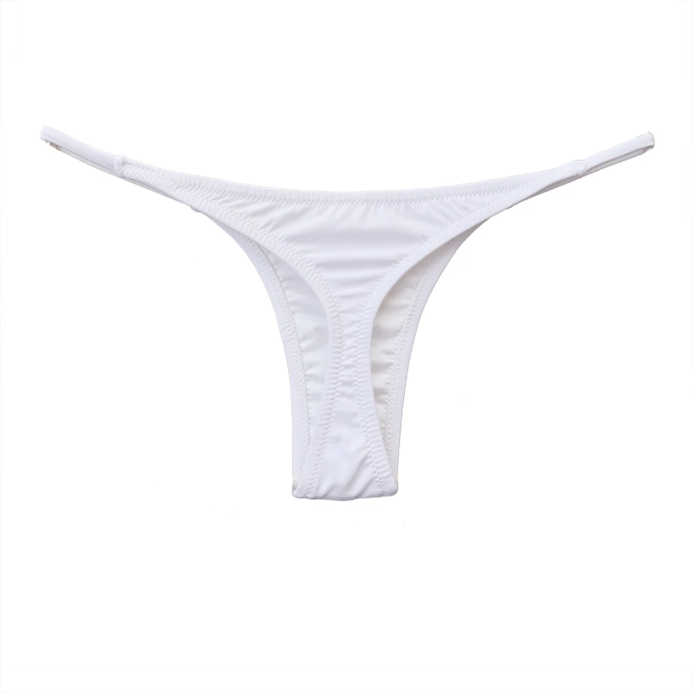 Costume da bagno Sexy da donna costumi da bagno Vintage Biquini brasiliani neri Bikini segreti fondo t-back bianco sfacciato Bikini pantaloni