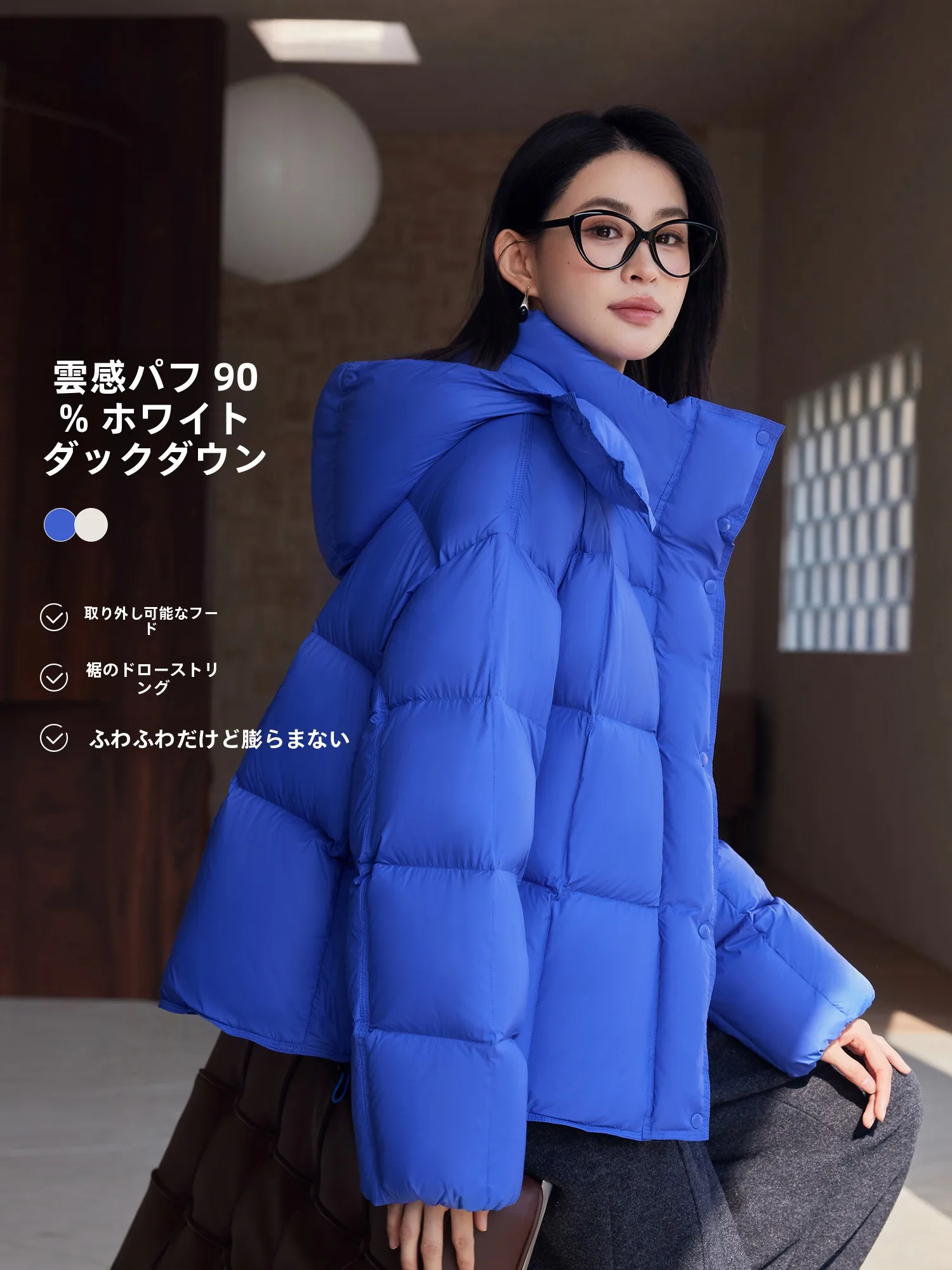 

MIJOR Puffy Jaet Women's Ele Sle Du down Coat Hooded Lightweight Warm Puff Coat Fem Winter Faion Polyester