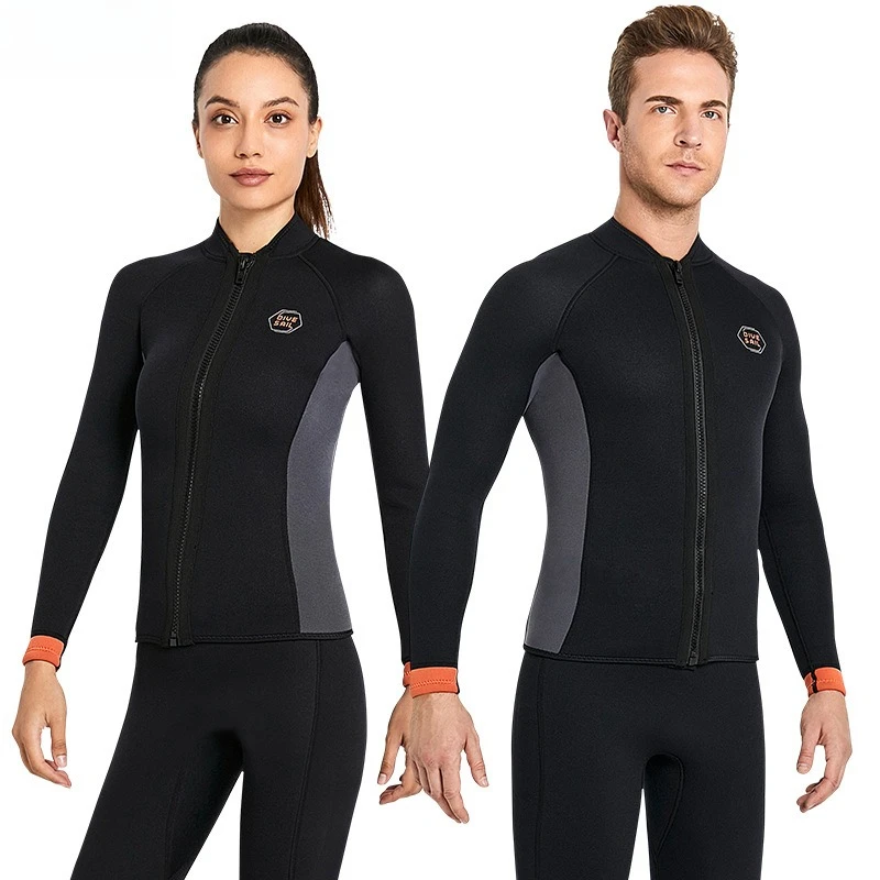 

Wet Suit 3MM Long Sleeve Split Warm Wetsuit European and American Large Size Snorkeling Winter Swimming Cold Surf Suit