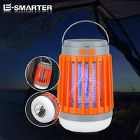 Electric Mosquito Killer Lamp UV Light Bug Zapper Trap Solar Charging Rechargeable Summer Fly Swatter Insect Killer Light