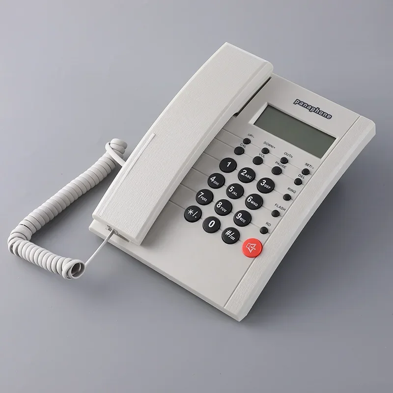 Wired Landline Fixed Telephone Desk Phone with Caller Identification Telephone for Home Office Hotel