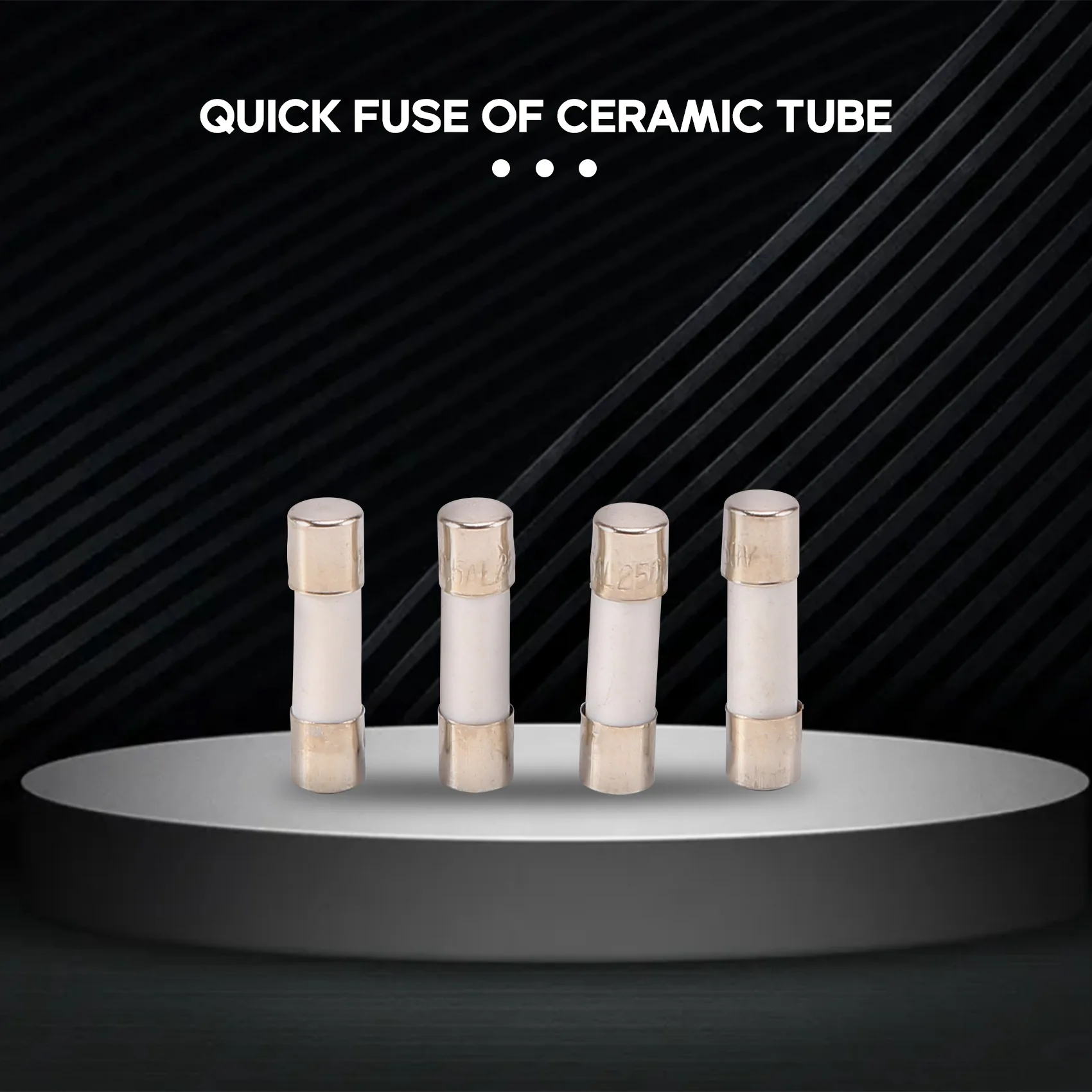 ABFA 10 個 250V 0.5A 500mA 速断セラミックヒューズチューブ 5mm x 20mm