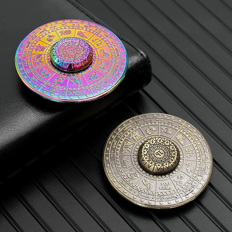 12 كوكبة بوصلة جيروسكوب تململ سبينر EDC جيروسكوب معدني دوار لتخفيف التوتر لعبة جيروسكوب للأطفال #4