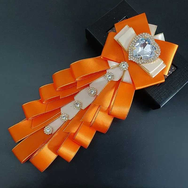 Laço borboleta de casamento de luxo masculino, design original, joias artesanais, high-end, negócio, colarinho de banquete, flor, coração, laços de strass, homens