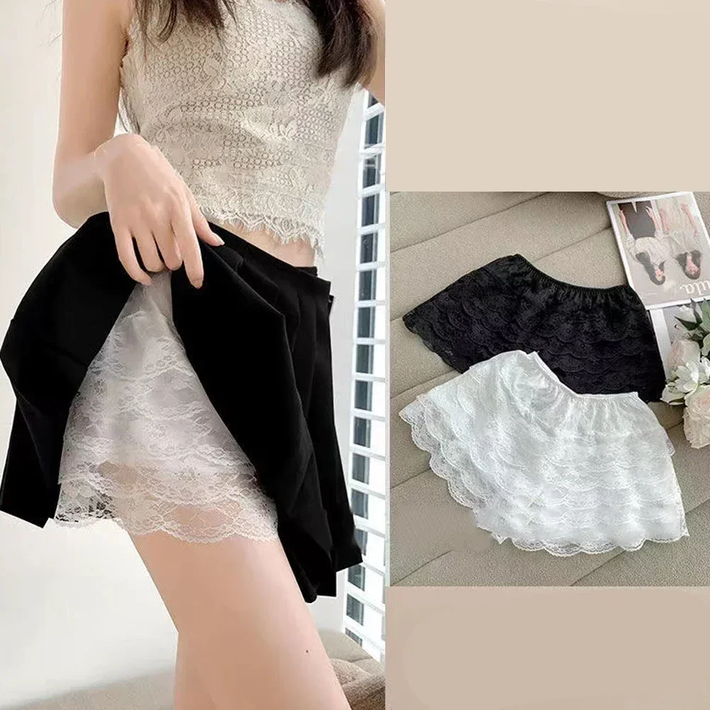 Floral Lace Lolita Safety Pants Women Summer Shorts Petticoat Underpants Girls Fashion Princess Loose Shorts