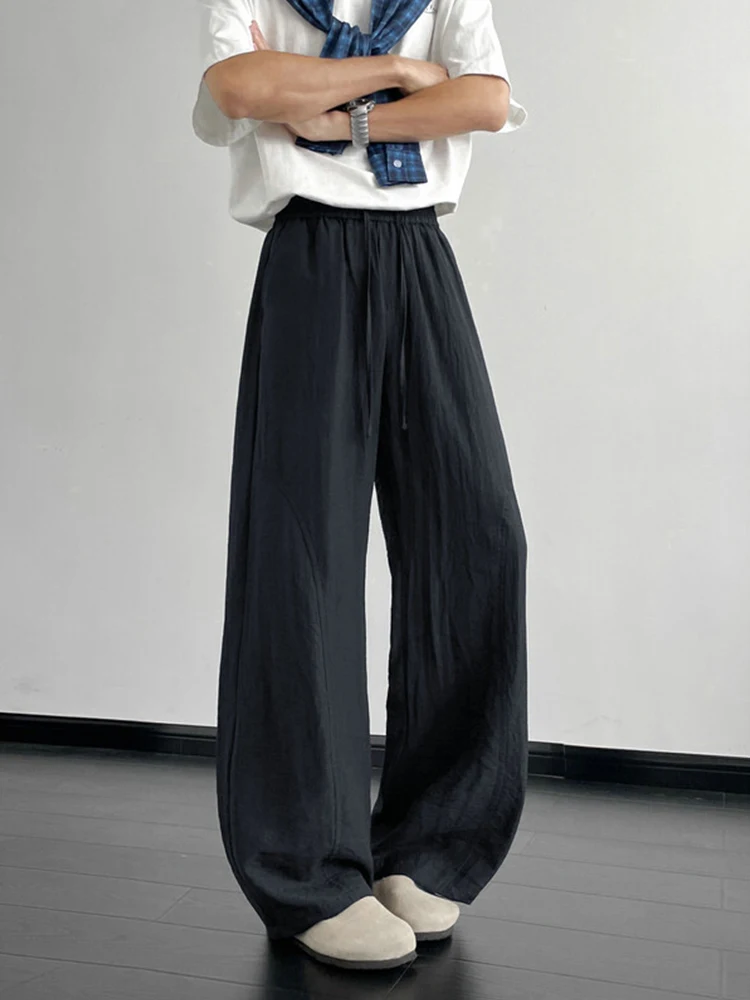 

Bla Samurai, повседневные брюки из конопли и хлопка, мужские летние тонкие дышащие прямые драпированные брюки свободного покроя, антимикробные прямые брюки