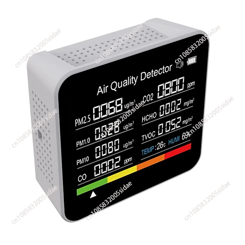 9 in1 CO2 Meter Air Quality detector APP BT Carbon Dioxide Detector TVOC HCHO PM2.5 PM1.0 PM10 Temperature Humidity CO2 Sensor