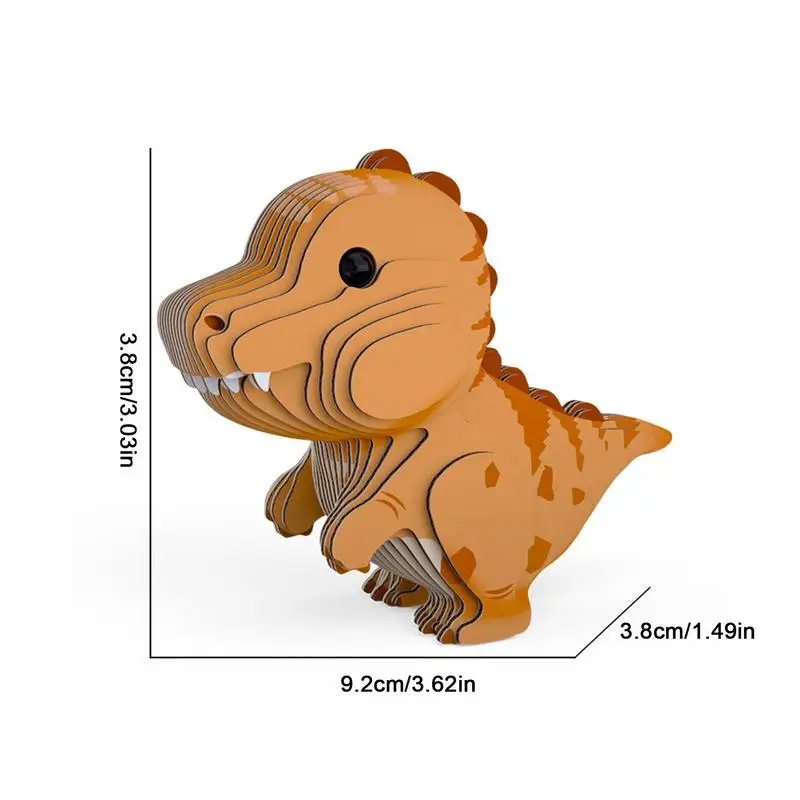 Puzzle 3D de Dinosaure pour Enfant, Jouet en Papier, Motif d'Animal, Montessori