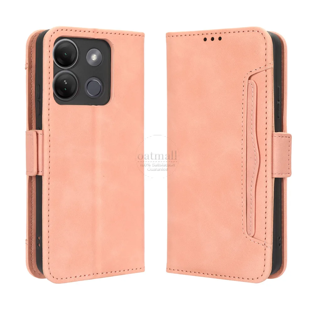 Wallet Cases For Infinix Smart 7 HD / 7 Plus Case Magnetic Closure Book Flip Cover Leather Card Holder Mobile Phone Bags