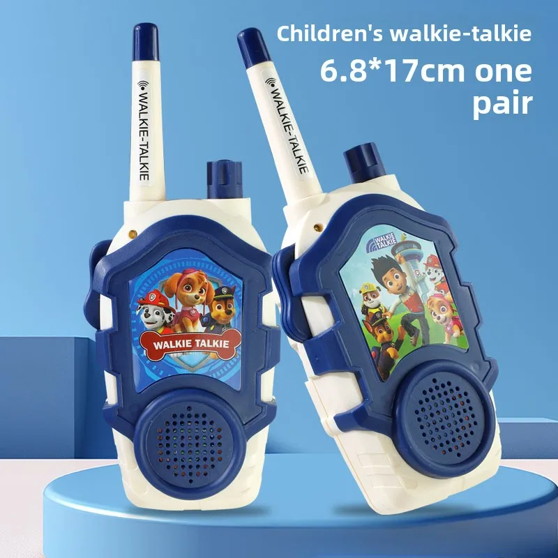 2PCS PAW Patrol Chase Walkie-Talkie Portable Kids Handheld Walkie-Talkie Transceiver Phone Radio Receiver Interphone Mini Toys