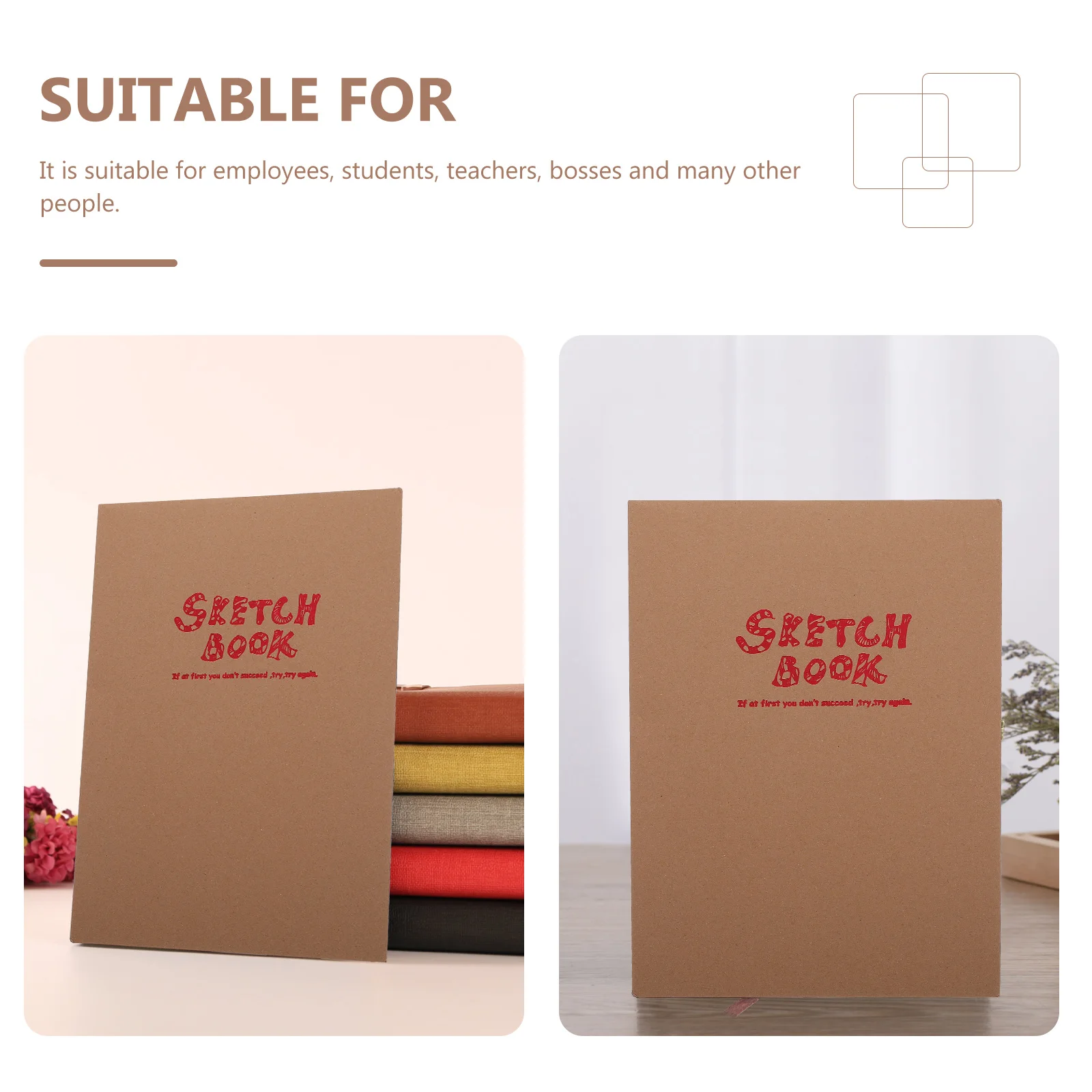 

A4 Sketch Unlined Blank Sketch Book Page Thick Paper Durable Binding Ideal Diary Travel Journal Art Painting Student