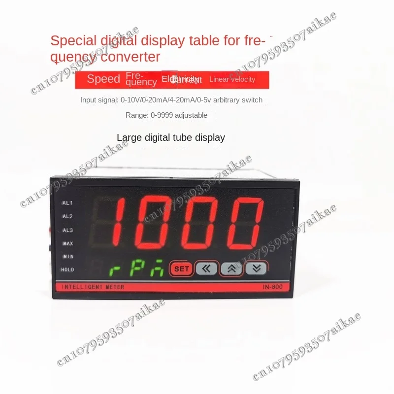 

Tachometer, Digital Display 0-10V Inverter, External Display Frequency Meter 4-20MA Meter Speed, Line Speedometer IN-800