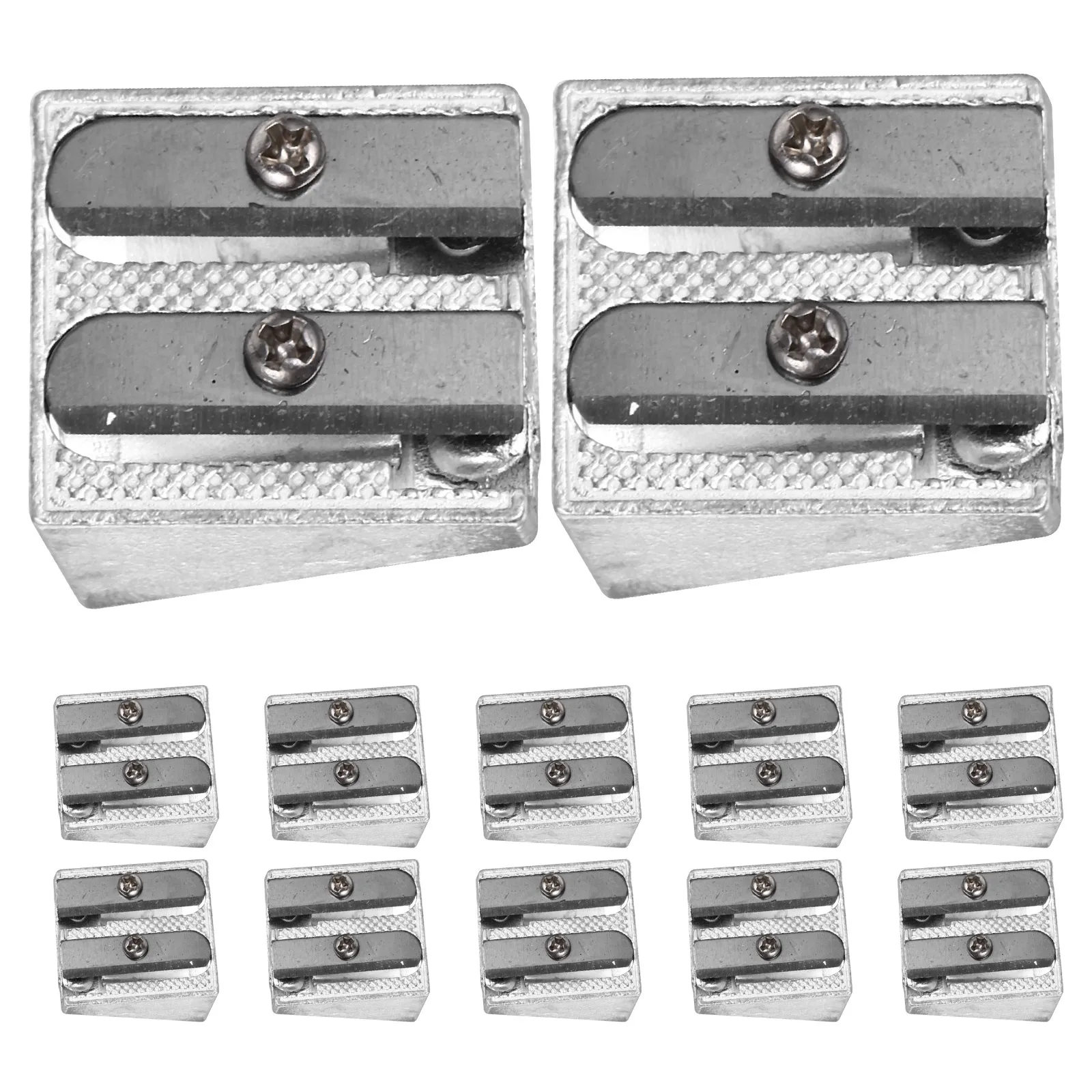 

12 Pcs Aluminum Alloy Pencil Sharpener Manual Sharpeners Heavy Duty School Sharpenerr Sharpner Handheld