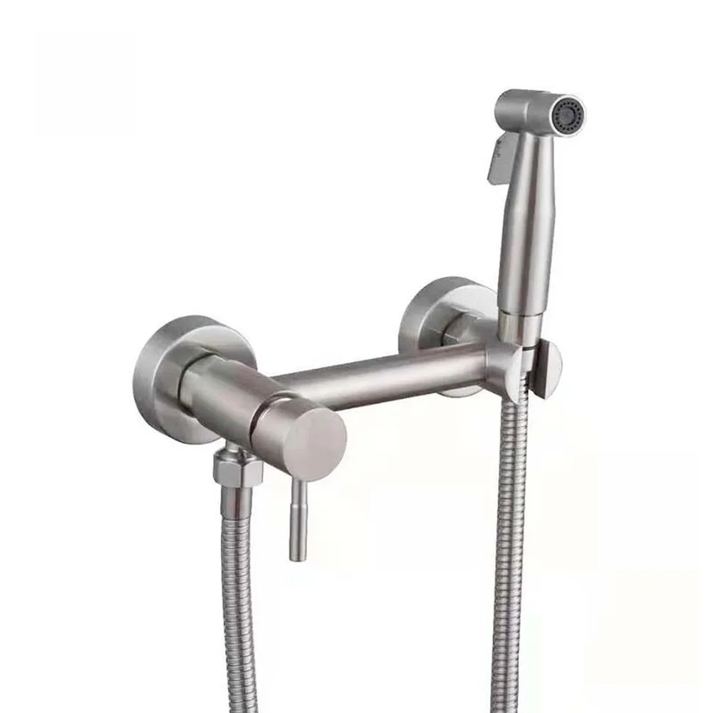 Wall Mounted Stainless Steel Shower Faucet Set with High Pressure Spray Wand and Precision Temperature Control Mechanism