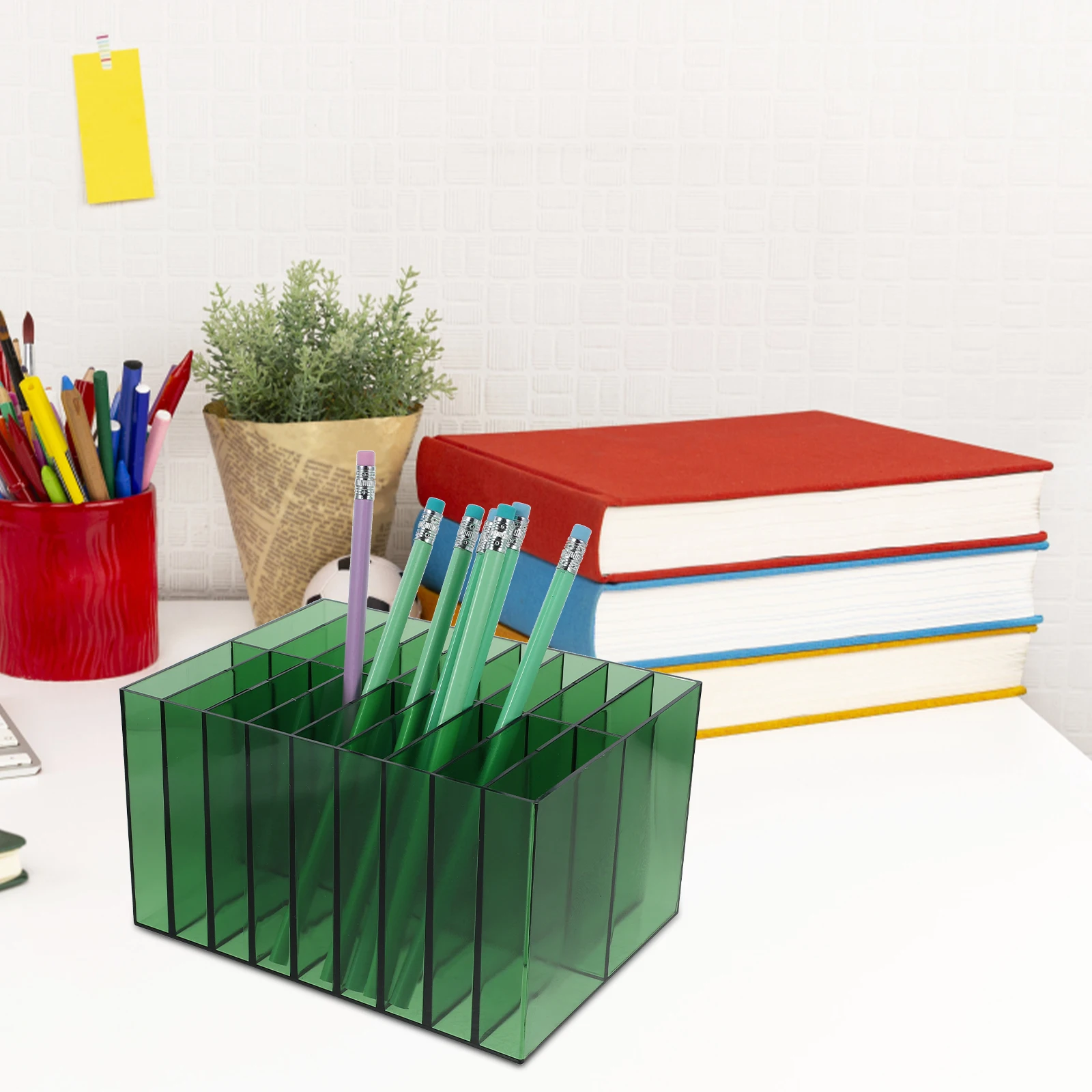 

Marker Storage Box Markers Organizer Office Pen Holder Desk Pot Holders for Container Decorate