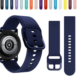 20mm Original Silicone Band for Samsung Galaxy Watch 4/6 Classic 43mm 47mm Bracelet for Galaxy Watch 6/5/4 44mm 40mm 45mm Band