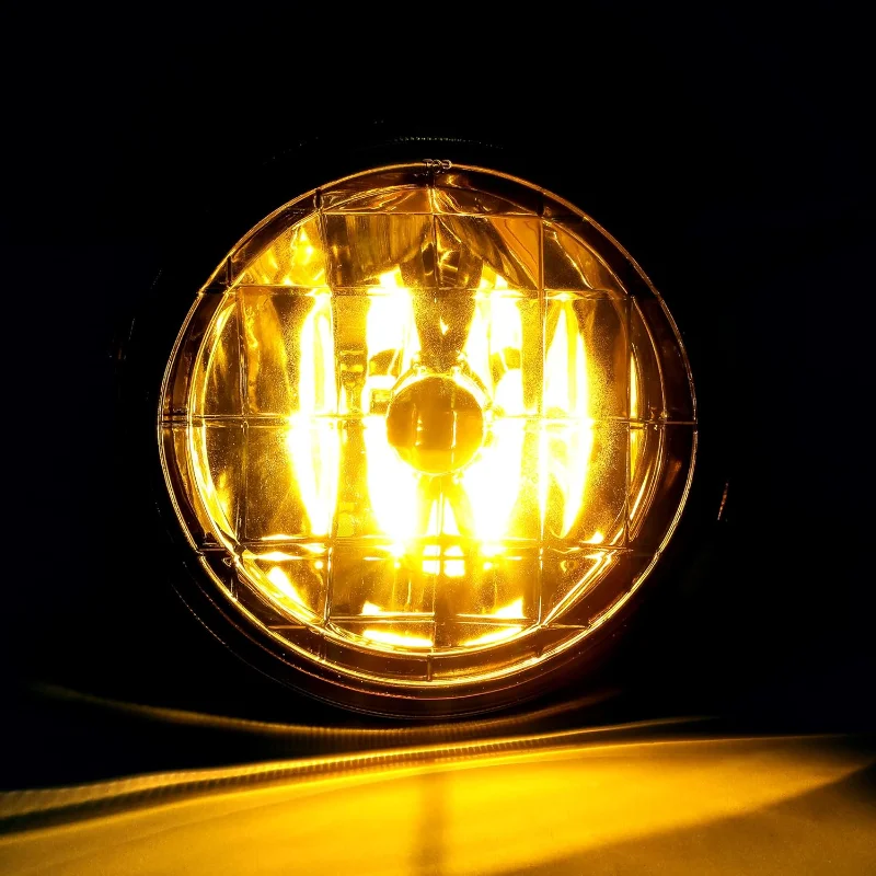 

HECASA Pair Yellow Glass Fog Lights Lamps Compatible with 2002-2003 SUBARU IMPREZA RS/WRX With Halogen bulbs Replacement