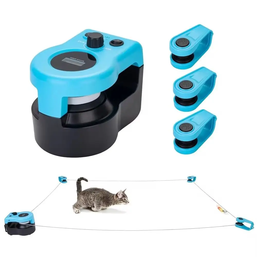 

2024 Adjustable Speed Cat Toys Remote Control Smart Cat Treadmill ABS Interactive Hunting Cat Toy Indoor