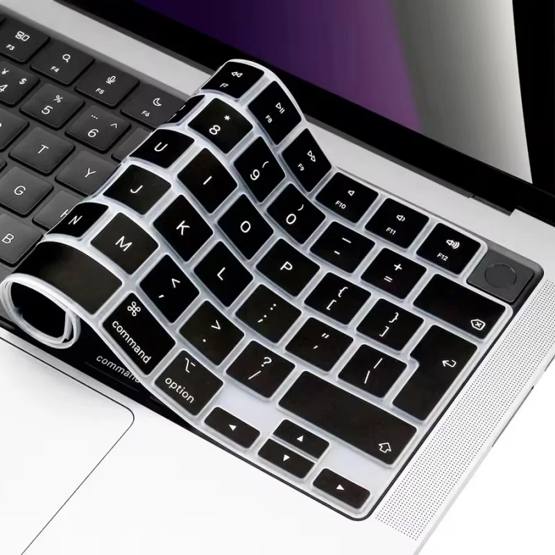 Compatible Keyboard Cover For 2025 MacBook Air 13.6 M4 A3240 Pro13 14 15 16 M3 M2 A3185 A3401 A3403 A2991 A2442 with touch ID US