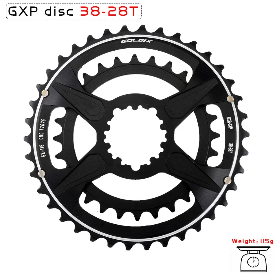 GOLDIX クランクセット 170mm 38-28T チェーンリング マウンテンバイク