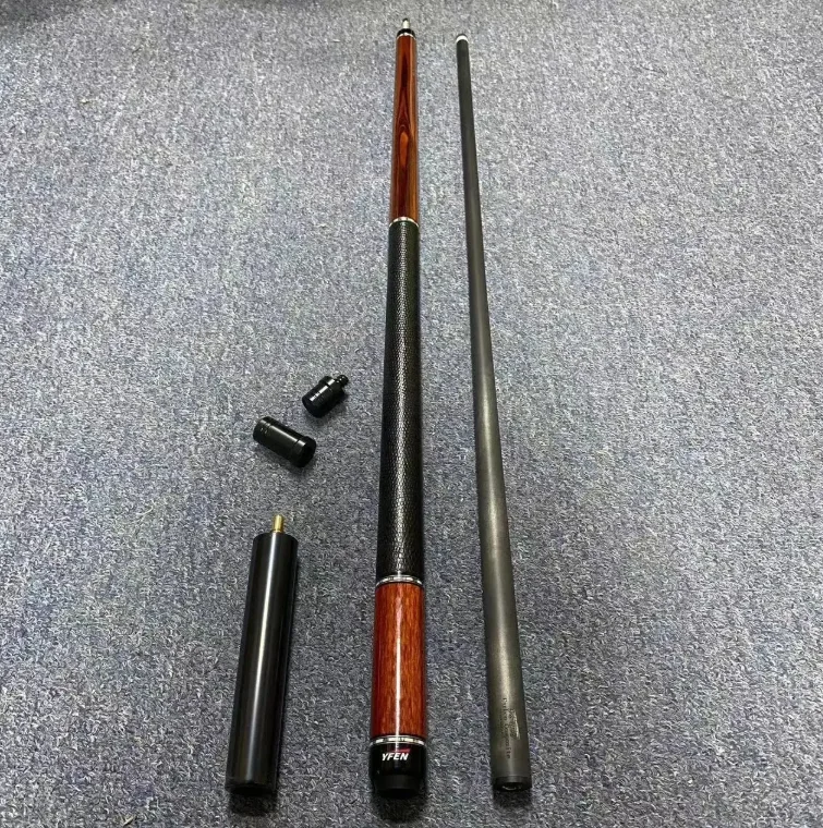 High-end Handmade Yfen Carbon Fiber Shaft and Maple Wood butt 12.5mm Tip Billiard Pool Cue With Extension