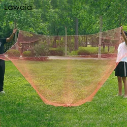 Lawaia Multifilament Hand Carry Fishing Net Outdoor Sturdy Braided Fish Net with Bamboo Poles for River and Pond