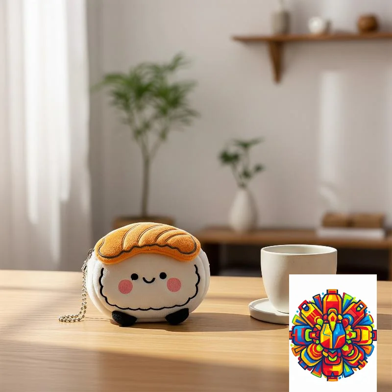 Cute Cartoon Salmon Sushi Sweet Shrimp Plush Coin Purse Creativity Earphone Bag Multi-functional Zero Wallet Storage Bag Gift