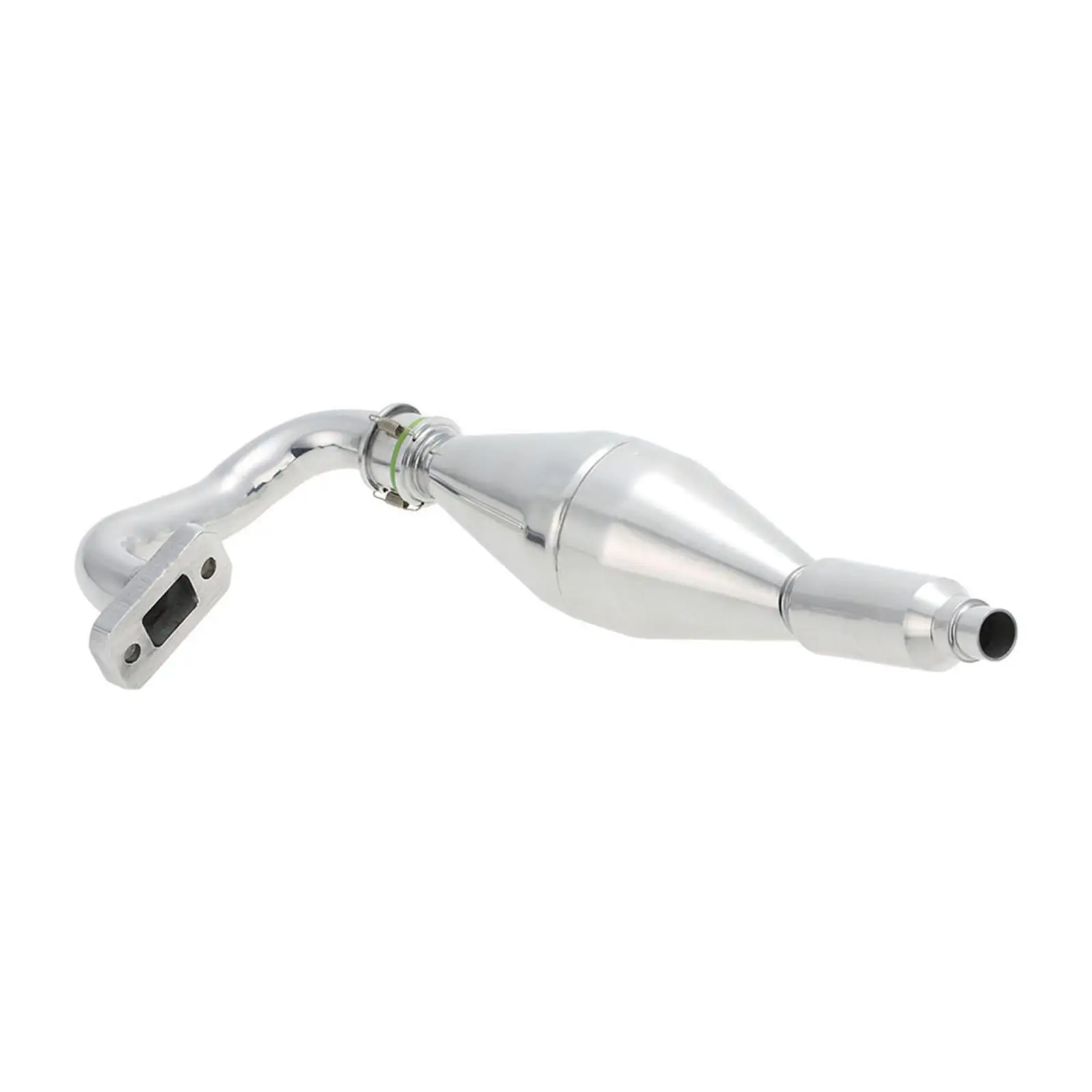 Silver Aluminum Exhaust Pipe Tuning Part for RC 1 5 Car Compatible with HSP FG Nitro Truck Model 15003