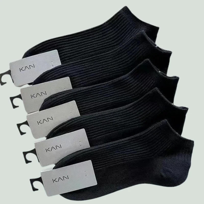 Calcetines tobilleros de algodón para hombre y mujer, calcetín Invisible absorbente de sudor, de corte bajo, de alta calidad, 5/10 pares