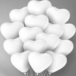 10/20/30pcs 10inch White Heart Shaped Latex Balloon Wedding Birthday Party Decoration Love Balloon Valentines Wedding Baby Showe