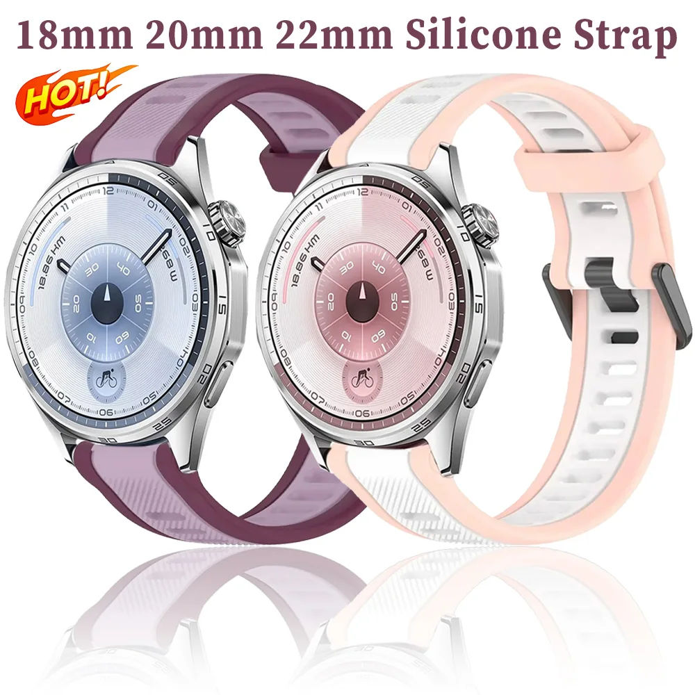 18/20/22 مللي متر سيليكون الرياضة حزام لهواوي ساعة GT6-5-4 46 مللي متر 41 مللي متر GT6 برو 46 مللي متر قابل للتعديل معصمه ل Garmin Venu 4 45 مللي متر 41 مللي متر