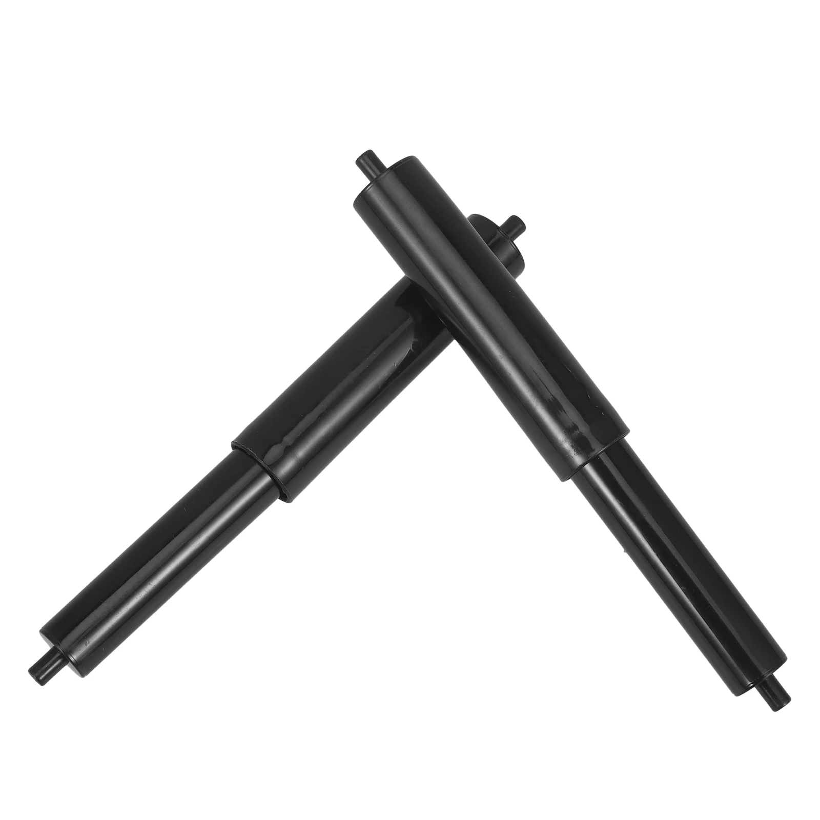 

2 Pcs Black Mini Paper Towel Holder Accessories Retractable Spring Rod Toilet Paper Roller spindle Plastic Easy Install