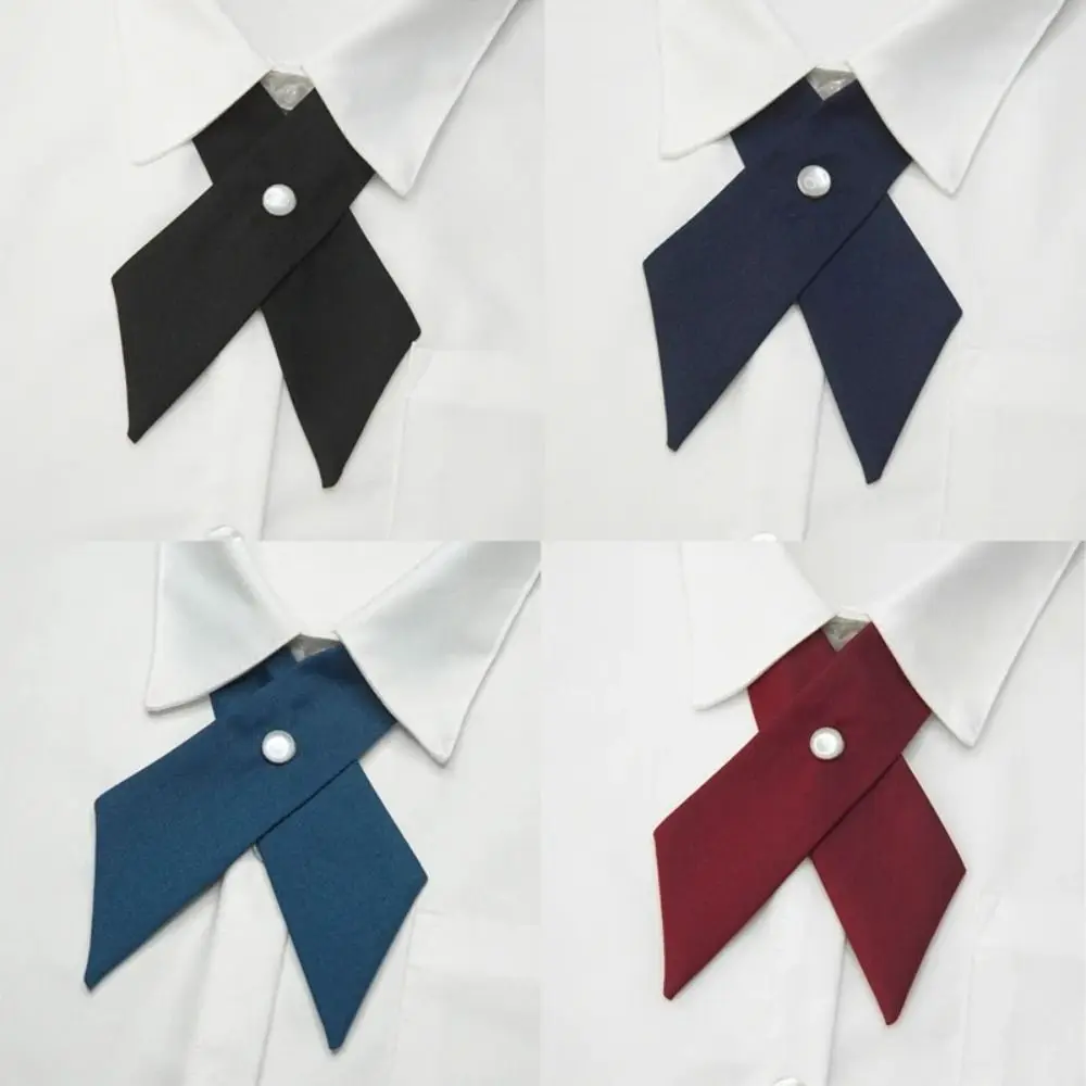 ใหม่ที่ถอดออกได้ CROSS Bowtie JK Uniform Decor โพลีเอสเตอร์ผูกโบว์เครื่องแต่งกายอุปกรณ์เสริมเสื้อ Tie