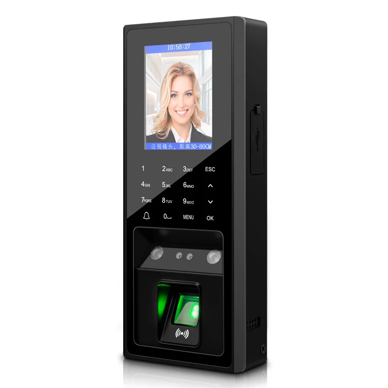 Multi Bio Face and Fingerprint Access Control and Time Recorder Machine Free Software Fingerprint System English OCEAN 3000 300