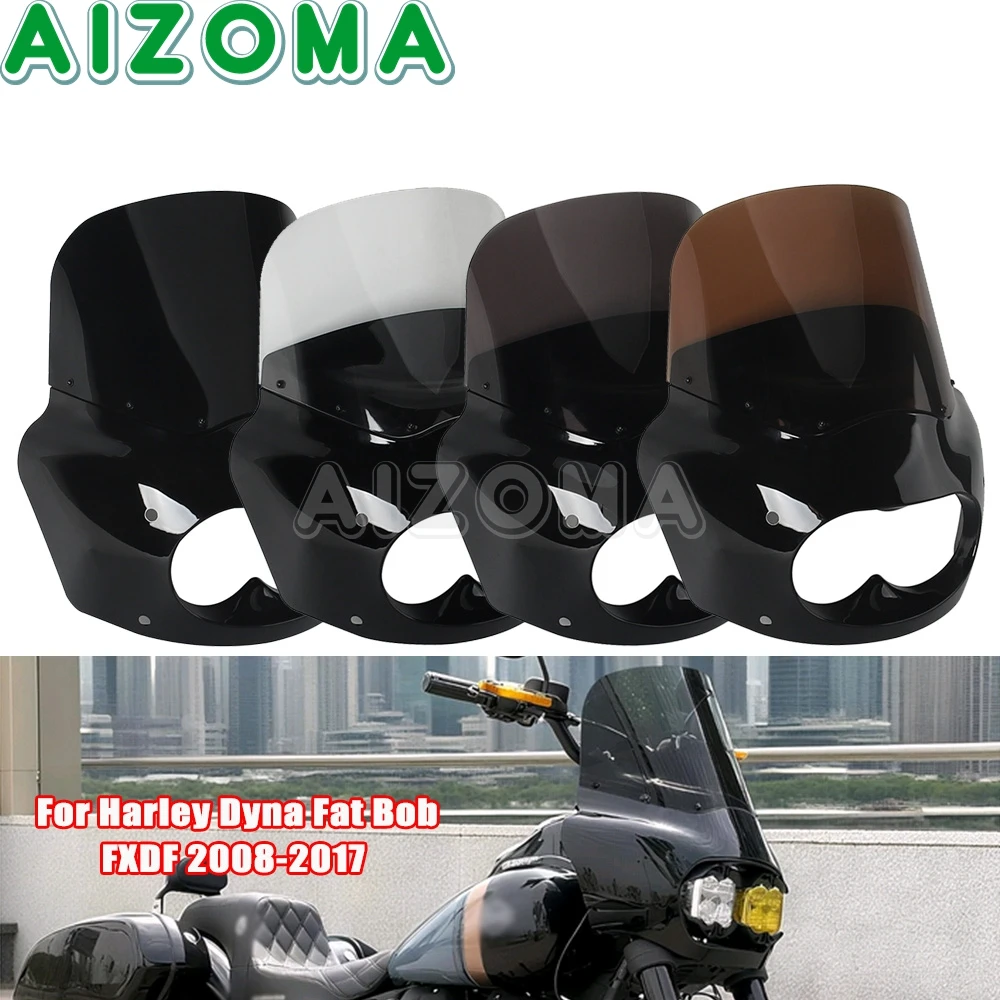 

Мотоциклетный клубный стиль, обтекатель, лобовое стекло, маска, обтекатель фар, передний обтекатель, ветровой дефлектор для Harley Dyna Fat Bob FXDF